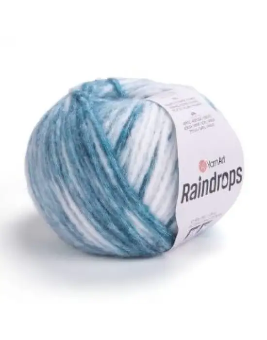 YarnArt Raindrops El Örgü İpi – 50g 115m | Yünlü, Akrilik ve Polyamid Karışımlı Orta Kalınlıkta Renkli İplik