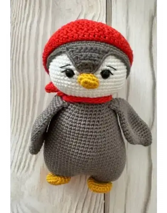 Amigurumi El Örgüsü Oyuncak Penguen