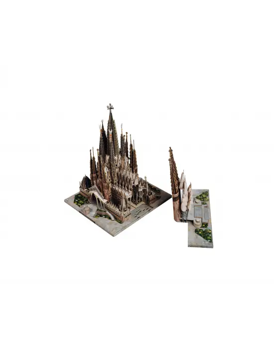 3D Yapboz Sagrada Familia Gerçekçi Kartondan Model 1/700 Ölçek 370 Parça 22 cm x 25 cm