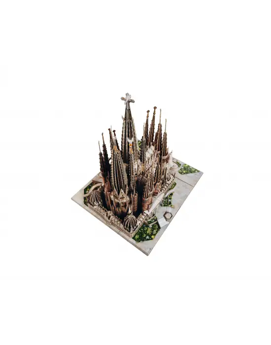 3D Yapboz Sagrada Familia Gerçekçi Kartondan Model 1/700 Ölçek 370 Parça 22 cm x 25 cm