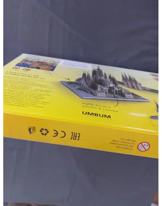 3D Yapboz Sagrada Familia Gerçekçi Kartondan Model 1/700 Ölçek 370 Parça 22 cm x 25 cm