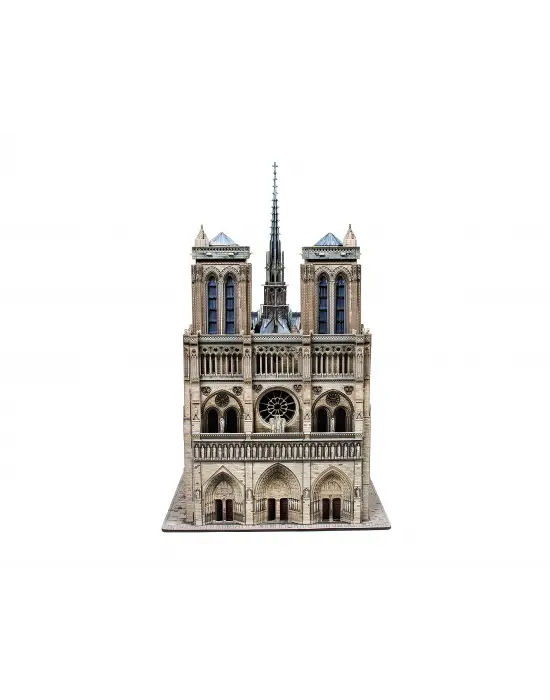 3D Yapboz Notre Dame De Paris Gerçekçi Kartondan Model 1/200 Ölçek 387 Parça 63 cm x 45 cm