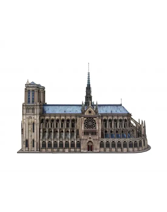 3D Yapboz Notre Dame De Paris Gerçekçi Kartondan Model 1/200 Ölçek 387 Parça 63 cm x 45 cm