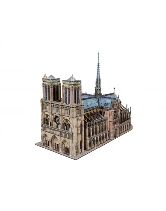 3D Yapboz Notre Dame De Paris Gerçekçi Kartondan Model 1/200 Ölçek 387 Parça 63 cm x 45 cm