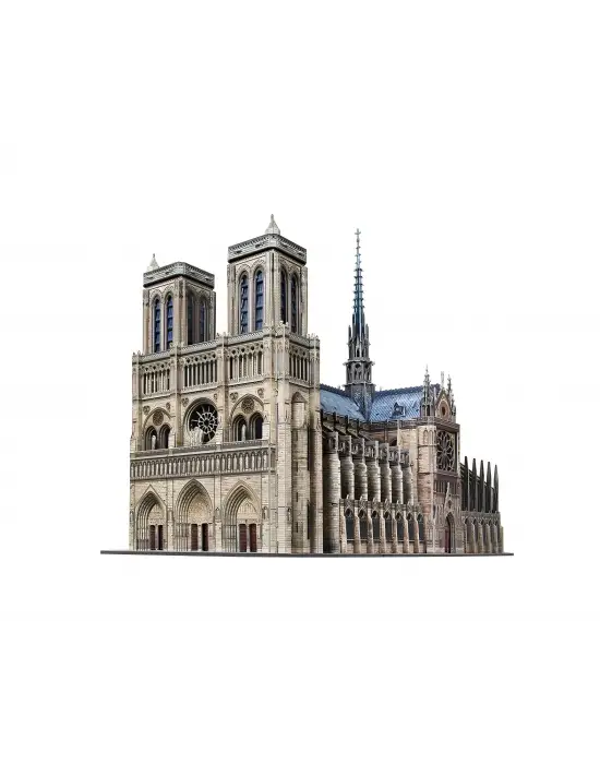 3D Yapboz Notre Dame De Paris Gerçekçi Kartondan Model 1/200 Ölçek 387 Parça 63 cm x 45 cm