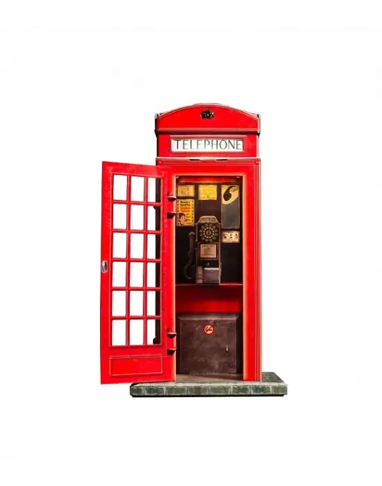 3d ışıklı Kırmızı telefon kutusu yapboz