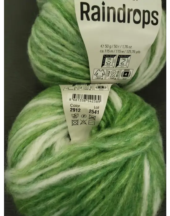 YarnArt Raindrops El Örgü İpi 5li Set Yünlü, Akrilik ve Polyamid Karışımlı Orta Kalınlıkta Renkli İplik