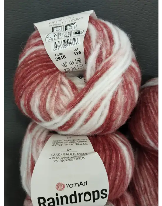YarnArt Raindrops El Örgü İpi 10lu Set Yünlü, Akrilik ve Polyamid Karışımlı Orta Kalınlıkta Renkli İplik