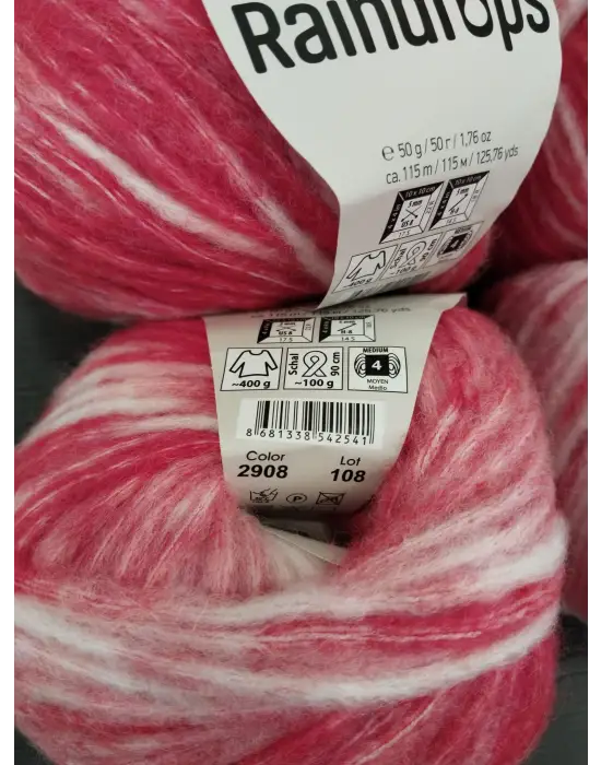 YarnArt Raindrops El Örgü İpi 10lu Set Yünlü, Akrilik ve Polyamid Karışımlı Orta Kalınlıkta Renkli İplik