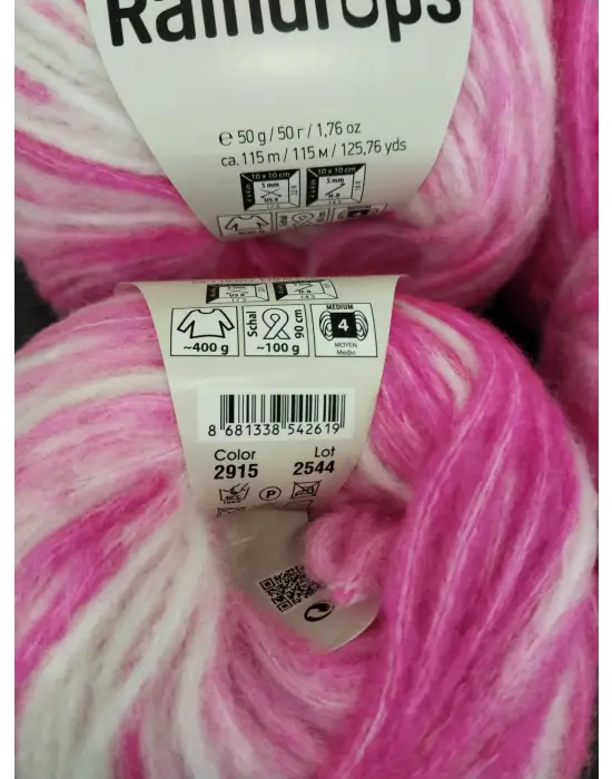 YarnArt Raindrops El Örgü İpi 10lu Set Yünlü, Akrilik ve Polyamid Karışımlı Orta Kalınlıkta Renkli İplik