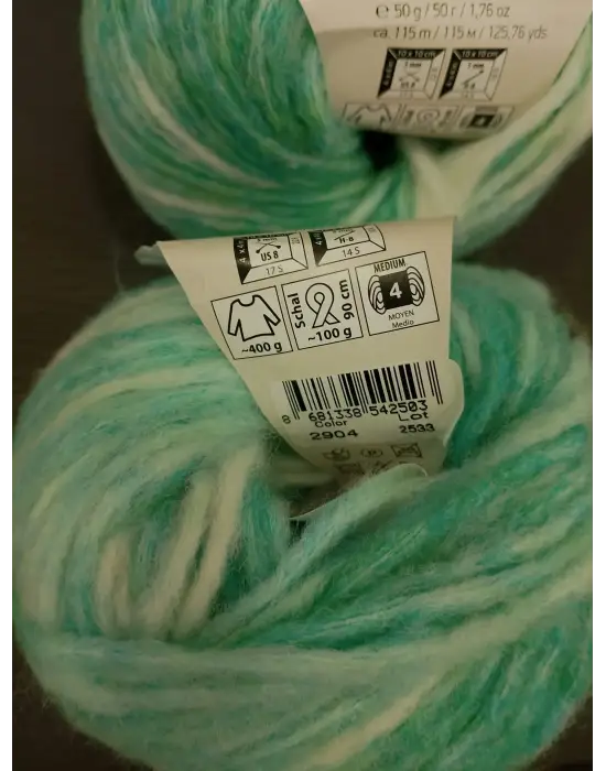 YarnArt Raindrops El Örgü İpi 5li Set Yünlü, Akrilik ve Polyamid Karışımlı Orta Kalınlıkta Renkli İplik