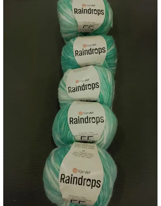 YarnArt Raindrops El Örgü İpi 5li Set Yünlü, Akrilik ve Polyamid Karışımlı Orta Kalınlıkta Renkli İplik