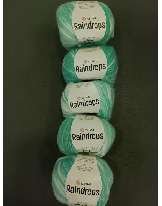 YarnArt Raindrops El Örgü İpi 5li Set Yünlü, Akrilik ve Polyamid Karışımlı Orta Kalınlıkta Renkli İplik