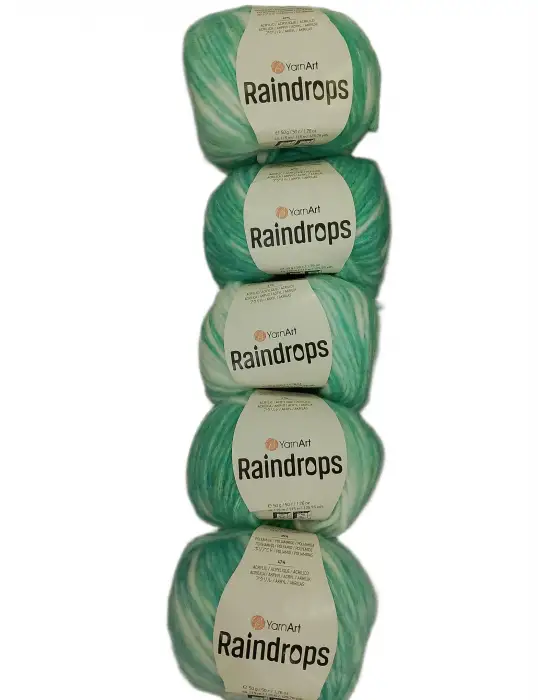YarnArt Raindrops El Örgü İpi 5li Set Yünlü, Akrilik ve Polyamid Karışımlı Orta Kalınlıkta Renkli İplik