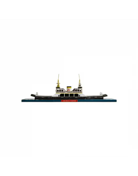 Arabalı Feribot 3d Karton Puzzle Yapboz İstanbul Feribot