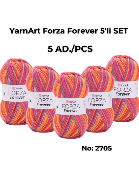 FORZA FOREVER - EBRULİ EL ÖRGÜ İPİ 5Lİ SET 2705