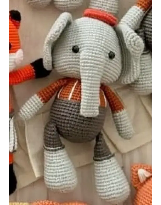 Amigurumi El Örgüsü Oyuncak Fil