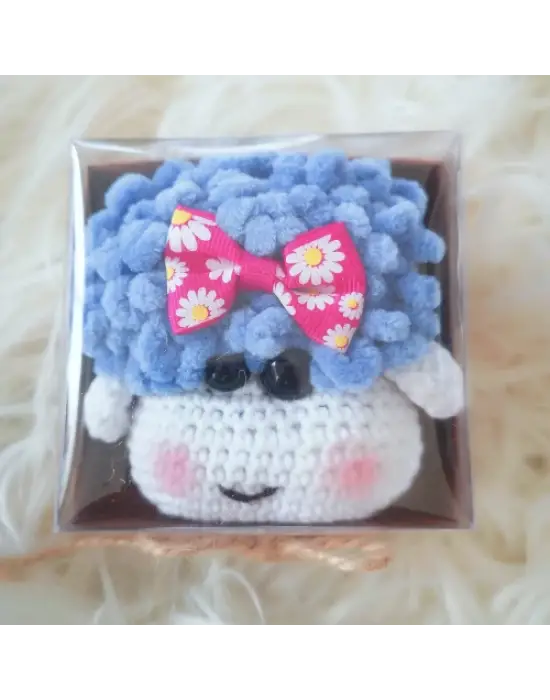 Amigurumi El Örgüsü Sevimli Kuzucuk Kafası Anahtarlıklar(Tek Fiyatıdır)