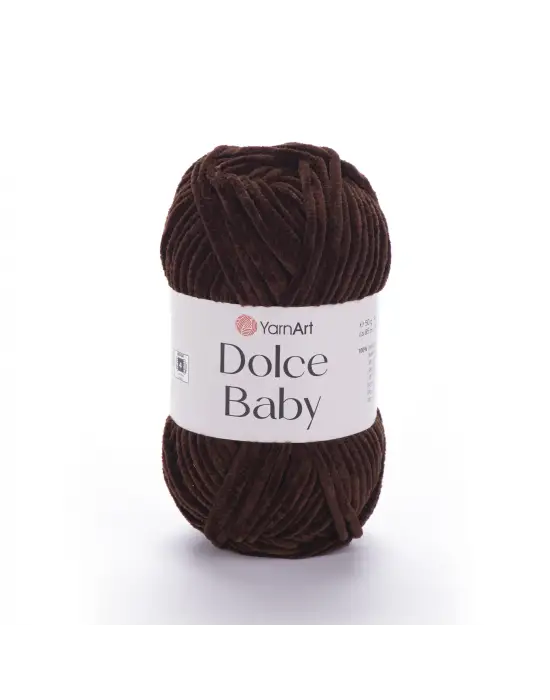 Dolce Baby - Kadife, Bebek El Örgü Ipi Koyu Kahverengi-775