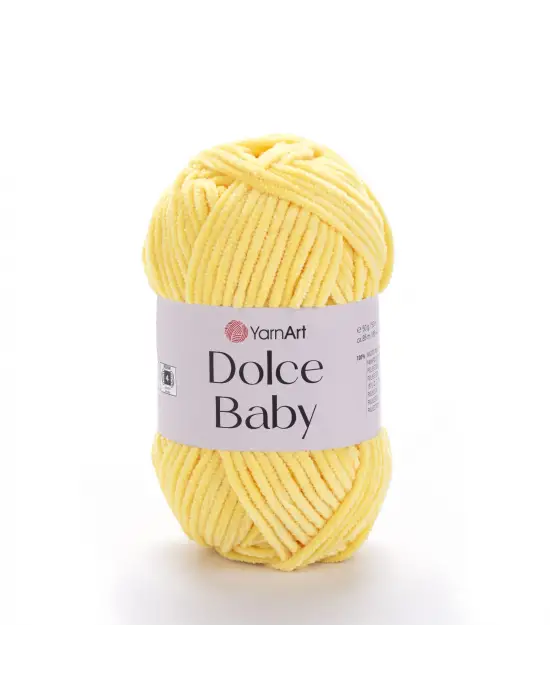 Dolce Baby - Kadife, Bebek El Örgü Ipi Sarı-761