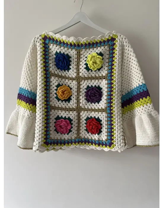 Sipraişe göre Üretilm El Örgüsü Bluz