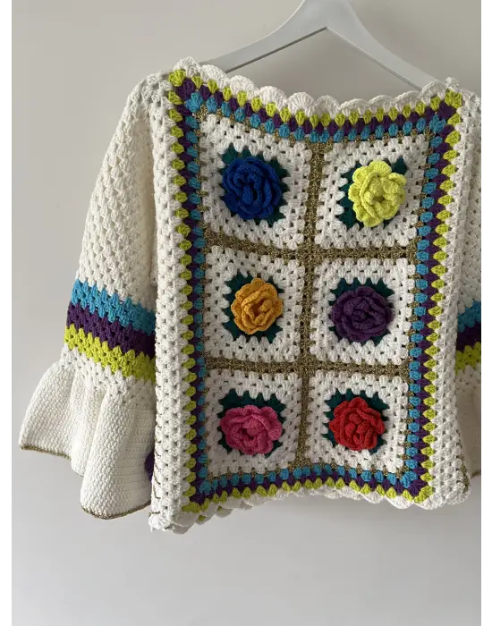 Sipraişe göre Üretilm El Örgüsü Bluz