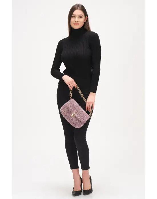 El Yapımı Peluş Çanta,Kadın Çanta,Omuz Çanta,El Yapımı Çanta