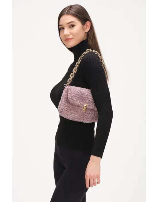 El Yapımı Peluş Çanta,Kadın Çanta,Omuz Çanta,El Yapımı Çanta