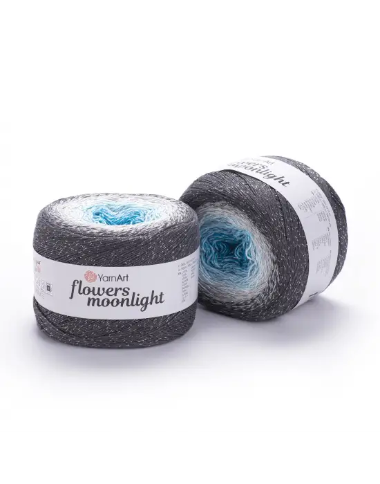 Flowers Moonlıght - Simli Ebruli El Örgü Ebruli-3251