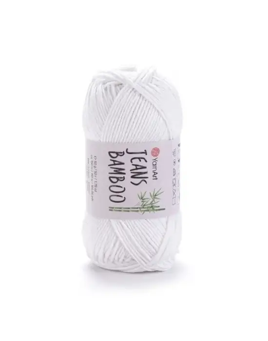 Jeans Bamboo - El Örgü Ipi  Beyaz 101