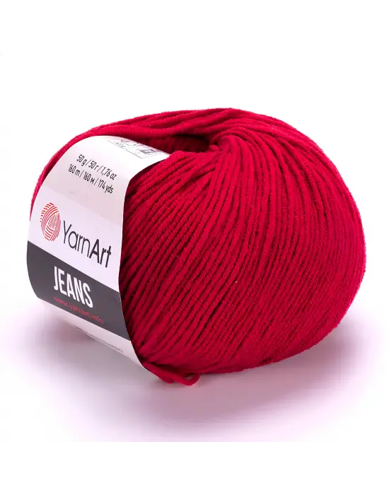 Yarn Art Jeans 51 Koyu Kırmızı Amigurumi Örgü İpi Hırka Örgü İpi Bebek İpi Punch İpi