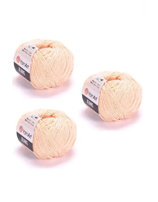Yarn Art Jeans Amigurumi Örgü İpi 73 Yavruağzı Hırka Örgü İpi Bebek İpi Punch İpi 3lü Paket