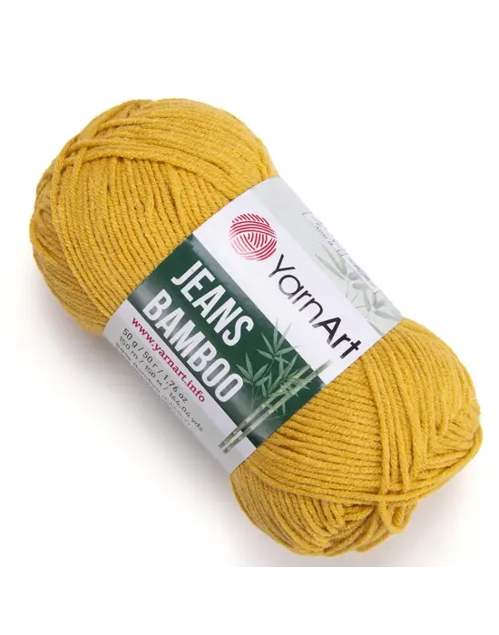 Yarn Art Jeans Bamboo El Örgü İpi,Koyu Sarı 107