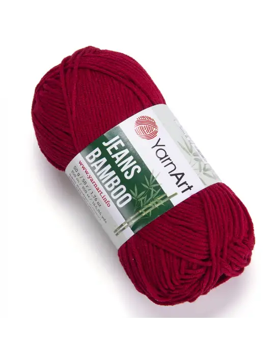 Yarn Art Jeans Bamboo El Örgü İpi,Koyu Kırmızı-145