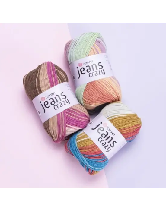Yarn Art Jeans Crazy Ebruli El Örgü İpi Ebruli 8211