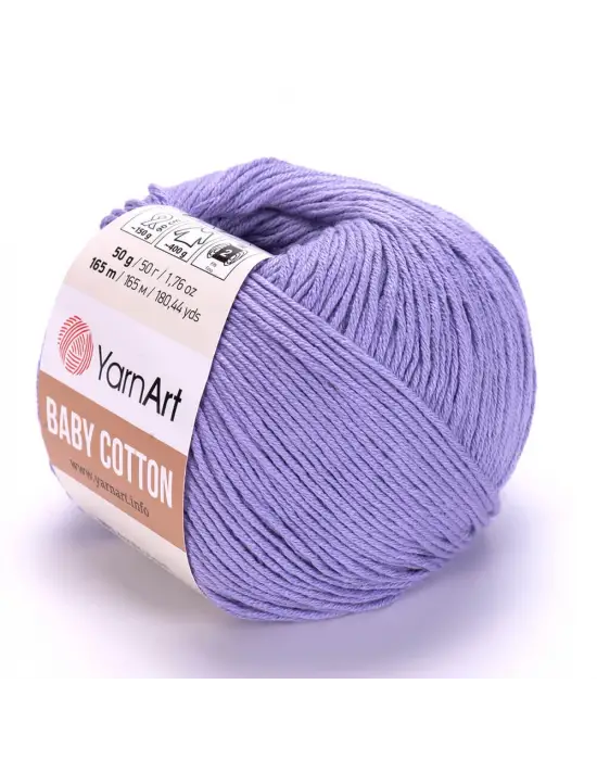 Yarnart Baby Cotton - Bebek El Örgü Ipi Açık Mor-418