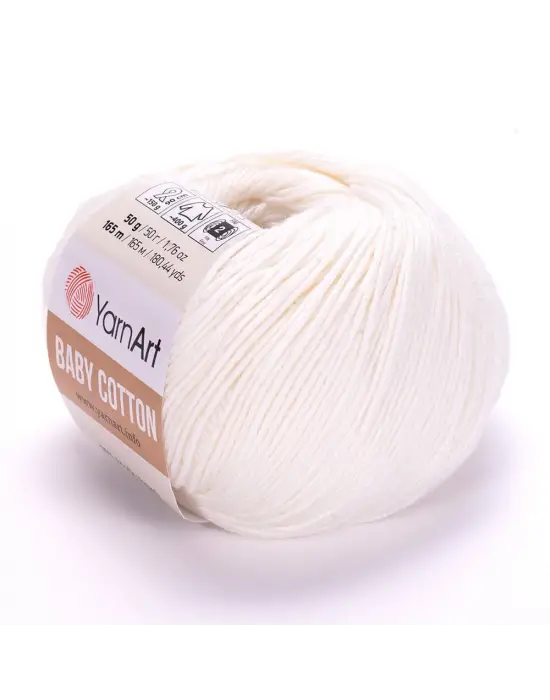 Yarnart Baby Cotton - Bebek El Örgü Ipi Beyaz-401