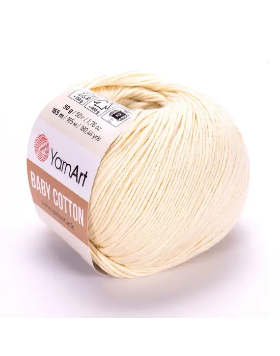 Yarnart Baby Cotton - Bebek El Örgü Ipi Açık Krem-402