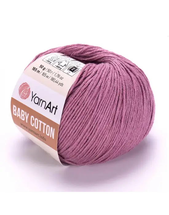 Yarnart Baby Cotton - Bebek El Örgü Ipi Gül Kurusu-419