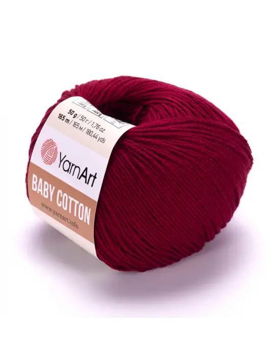 Yarnart Baby Cotton - Bebek El Örgü Ipi Koyu Kırmızı-428