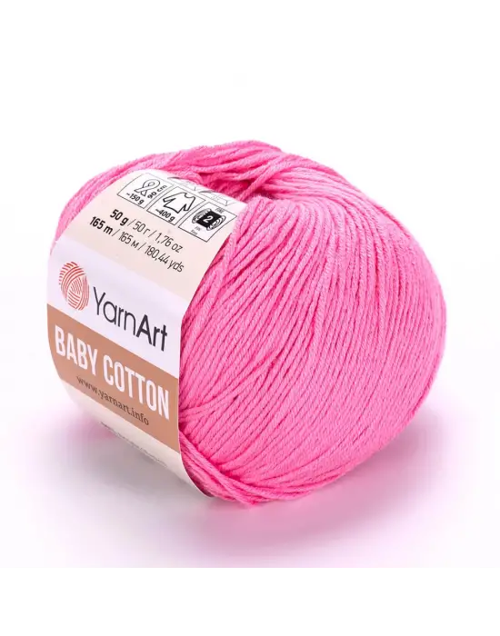 Yarnart Baby Cotton - Bebek El Örgü Ipi Koyu Pembe-414