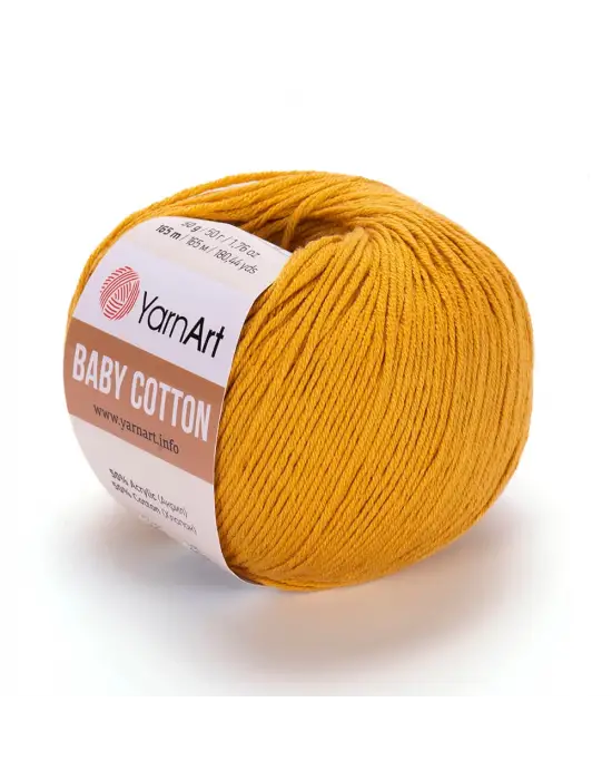 Yarnart Baby Cotton - Bebek El Örgü Ipi Koyu Sarı-433