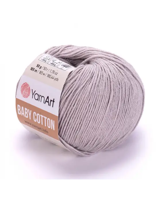 Yarnart Baby Cotton - Bebek El Örgü Ipi Açık Gri-406