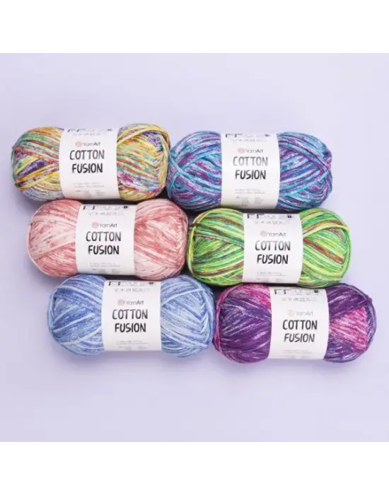 YarnArt Cotton Fusion El Örgü İpi – 100g 225m | %100 Pamuk, Hafif ve Yumuşak Doku | Yazlık Bluz, Çanta ve Aksesuar İçin İdeal