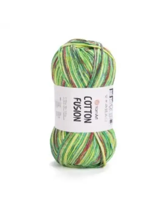 YarnArt Cotton Fusion El Örgü İpi – 100g 225m | %100 Pamuk, Hafif ve Yumuşak Doku | Yazlık Bluz, Çanta ve Aksesuar İçin İdeal
