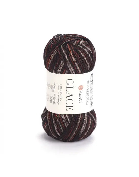 Yarnart Glace El Örgü İpi,100g / 210m – %52 Akrilik %48 Poliamid–Parlak Renkli Yazlık El Örgü İpi