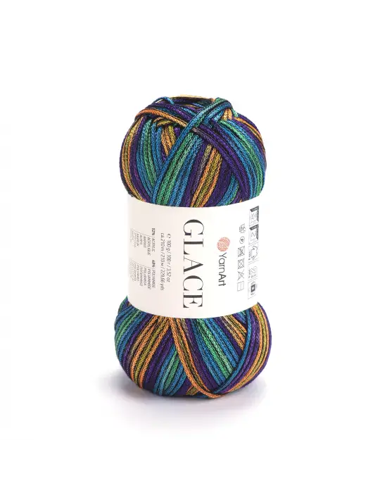 Yarnart Glace El Örgü İpi,100g / 210m – %52 Akrilik %48 Poliamid–Parlak Renkli Yazlık El Örgü İpi