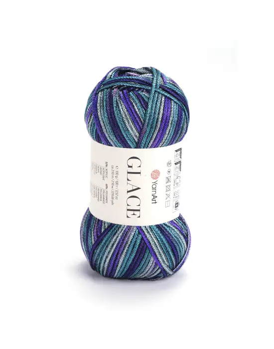Yarnart Glace El Örgü İpi,100g / 210m – %52 Akrilik %48 Poliamid–Parlak Renkli Yazlık El Örgü İpi