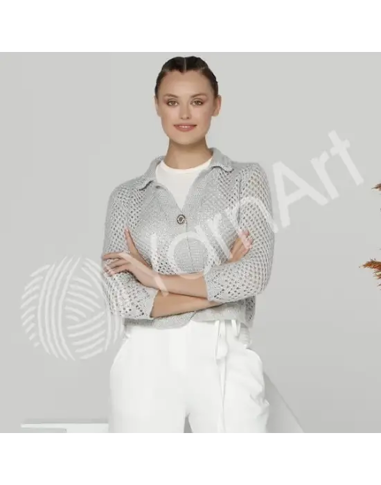 Yarnart Manhattan - Simli El Örgü Ipi Açık Gri-901