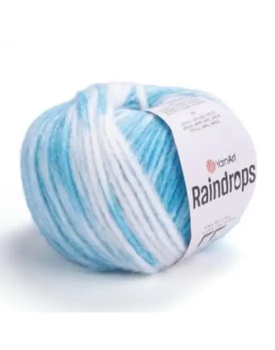 YarnArt Raindrops El Örgü İpi – 50g 115m | Yünlü, Akrilik ve Polyamid Karışımlı Orta Kalınlıkta Renkli İplik